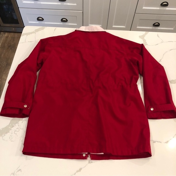 Dunnes Stores Red Parka Jacket Trench Rain Coat Mid-Length Lined Size 16-18 XL - Picture 2 of 14
